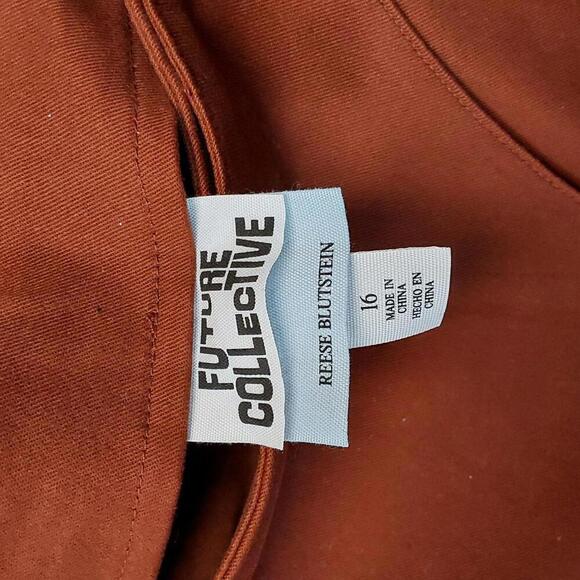 High Rise Straight Leg Rust Pants | Future Collective | 16 - Picture 12 of 12